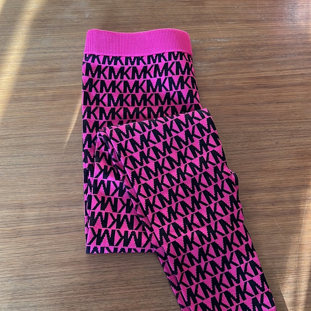 Michael, Michael Kors, Knit Logo Pants, Size Small Gem